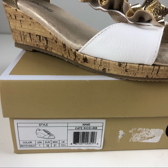 Michael Kors Cate Nicki Peep Toe Wedge Sandals NIB - Picture 8 of 8